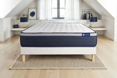 Produktbild von Actiflex max matratze 140x220cm + Bettgestell mit lattenrost , Härtegrad 4 , Taschenfederkern und Memory-Schaum , Höhe : 26 cm