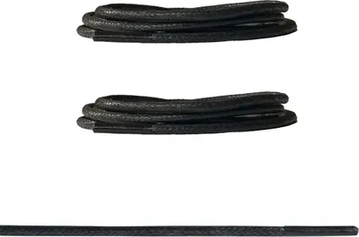 Gewachste Schnürsenkel für Lederschuhe - in Schwarz - Länge: 60cm