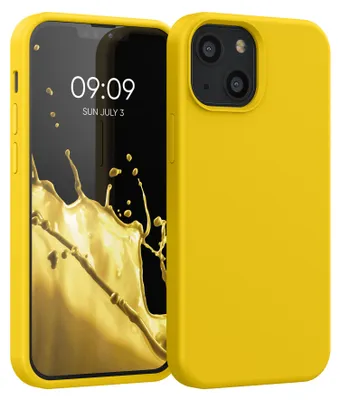 Produktbild von kwmobile Handyhülle für iPhone 13 mini Hülle, für iPhone 13 mini Case - Hülle Silikon - kabelloses Laden - Strahlend Gelb