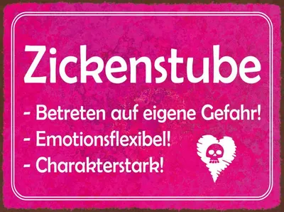 Immagine prodotto di vianmo Insegna in legno 30x40 cm Zickenstube Betreten eigene Gefahr