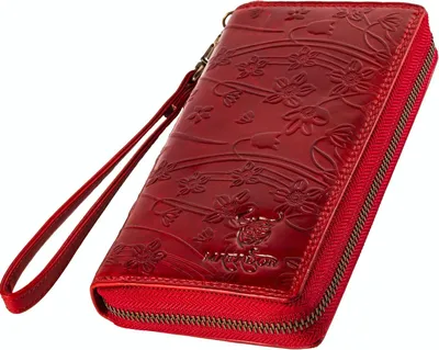 Produktbild von Damen Geldbörse Leder mit RFID-Schutz, Eleganter Geldbeutel mit vielen Kartenfächern, Luxus Portemonnaie, Handgefertigt, Geschenkbox für Frauen