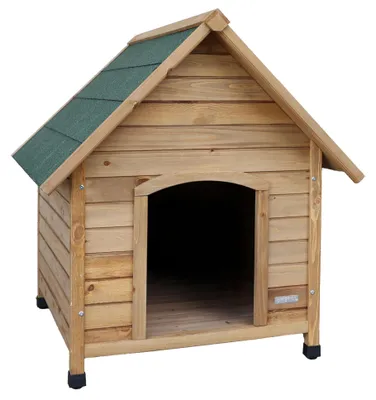 Hundehaus 85x73x80 cm, Holz, braun/grün, wetterfest