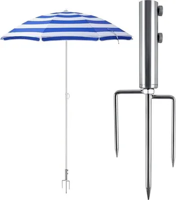 Produktbild von Famanu Parasolständer mit Erdspieß - 21 cm, Weiß