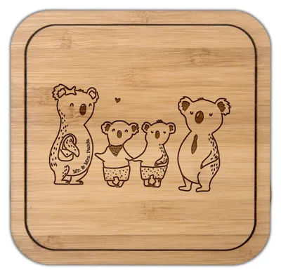 Produktbild von Mr. & Mrs. Panda Tischuntersetzer Koala Familie zwei - Transparent - Geschenk, Untersetzer Kork, Opa, Tischschoner, Koalabär, Coaster, Zusammen, gläseruntersetzer