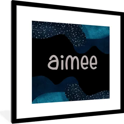 Produktbild von MuchoWow® Gerahmtes Poster Aimee - Pastell - Mädchen 40x40 cm - Poster mit Schwarzem Bilderrahmen Wandposter Rahmen Foto Bilder - Poster - Plakat im Rahmen