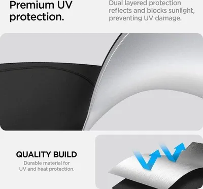 Productafbeelding van Famanu zonnescherm met UV-bescherming, inklapbaar, voor Tesla Model Y en 3