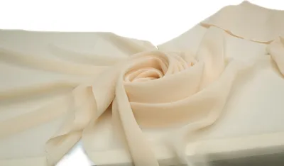 Produktbild von Glatter Chiffon, Voile-Stoff, Hell beige, 50 x 150 cm