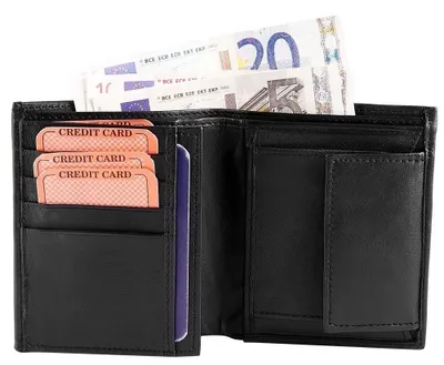 Produktbild von Monopol Herren Geldbörse aus Echtleder. Format 10 x 11 cm.