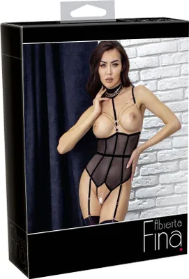 Zdjęcie produktu dla Abierta Fina Body XL z biżuteryjnymi zdobieniami rożowe złoto