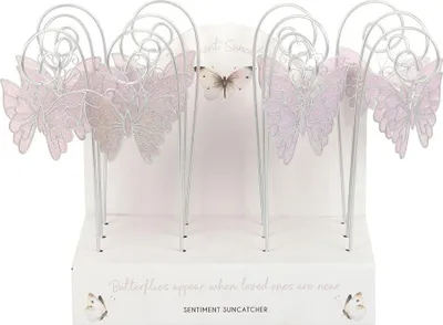 Produktbild von Something Different - Schmetterling Sonnenfänger (12er-Pack) SD10741 (Einheitsgröße) (Weiß)