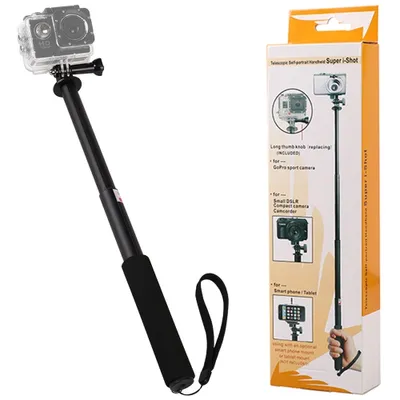 Produktbild von Teleskopischer Selfie-Stick mit Halter für Sportkamera