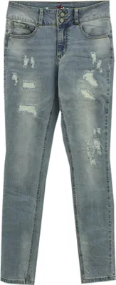 Produktbild von 31689 Buena Vista, Tummyless,  Damen Jeans Hose, Stretchdenim, lightblue destroyed, S