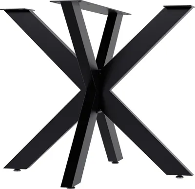 Produktbild von CLP Tischbeine Hardwick aus Stahl in Sternform Höhe 71 cm schwarz Größe 85x85x71 cm Größe 85x85x71 cm