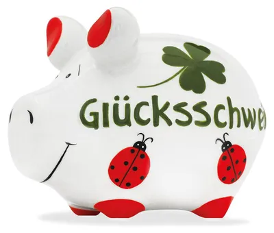 Image de KCG 100784 Tirelire cochon "Cochon porte-bonheur" - Céramique, petit modèle