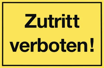 Produktbild von Hinweisschild Zutritt verboten" 250x150 mm"