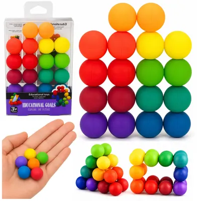 Imagen del producto de Juego de arcade lógico con bolas antiestrés manipuladoras, colorido