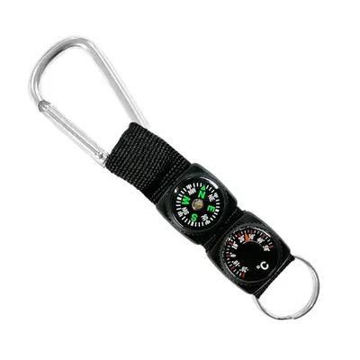 Produktbild von Kompasse, Schlüsselanhänger Mit Kompass, Kompass und Thermometer Schlüsselanhänger, Kompass Anhänger, für Wanderungen, Reisen und Abenteuer