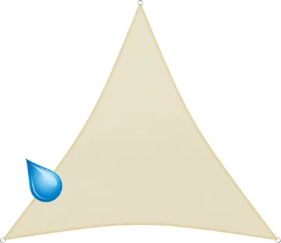 Produktbild von sunprotect 83243 wasserabweisend Sonnensegel Hydro 3,6 x 3,6 x 3,6 m Dreieck wasserabweisend, creme