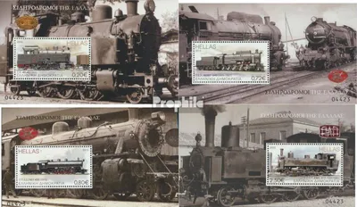 Produktbild von Briefmarken Griechenland 2015 Mi Block86-Block89 (kompl.Ausg.) postfrisch Griechische Staatsbahn
