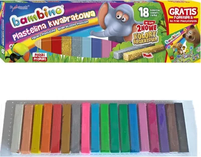 Zdjęcie produktu dla St. Majewski Plastelina Bambino 18 Kolorów - Kreatywna Zabawa Dla Dzieci