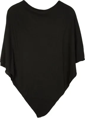 Produktbild von styleBREAKER Damen Feinstrick Poncho Italy | Asymmetrisches Strick Cape mit Kaschmir | Ärmelloser Wollmix Umhang