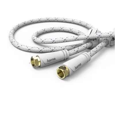 Produktbild von Hama 00179218 SAT-Anschlusskabel 120dB F-Stecker weiß