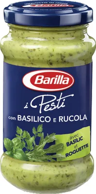 Produktbild von Barilla 10036804, Pesto Soße, 190 g, 1828 kJ, 443 kcal, 10,2 g, 2 g