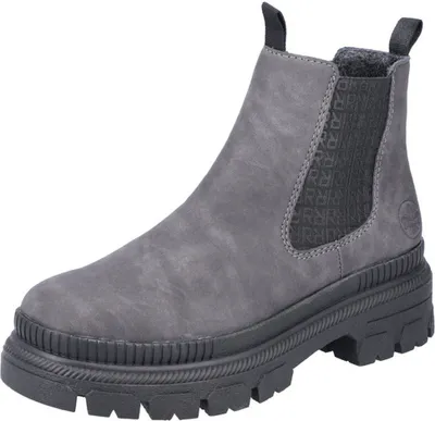 Produktbild von Rieker Damen Chelsea Boot Chunky-Sohle Stiefelette Y9354, Größe:40 EU, Farbe:Grau