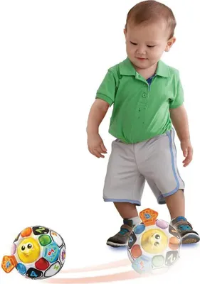 Produktbild von VTech-80-509122, Interaktiver weicher Baby-Fußball mit Geräuschen, Liedern und Sprüchen, fördert die sensorische Stimulation. VTECH Altersbereich: +6 Monate