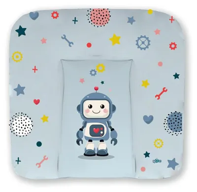 Image de Kikido Matelas à Langer 70x75 cm - Coussin à Langer Lavable et Imperméable -  Robot