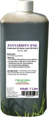 Produktbild von Pantarhit FM-Fließmittel Betonverflüssiger Plastifizierer - 1 Liter