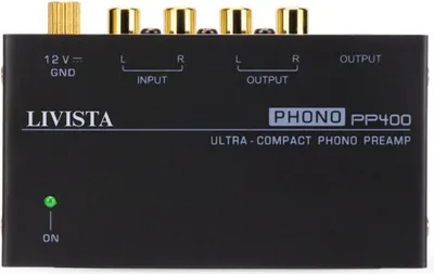Produktbild von Livista Premium Schallplattenvorverstärker - passend für Plattenspieler - mit RIAA-Korrektur - Cinch-Audio-Ein- und