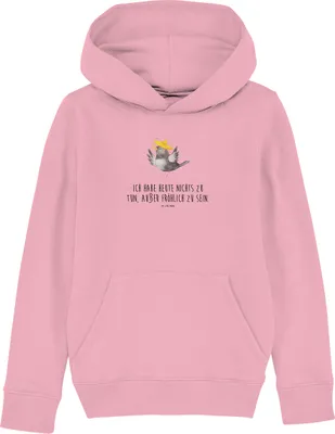 Produktbild von Mr. & Mrs. Panda Kinderpullover Rabe Sombrero 5-6 Jahre (110/116) - Baumwolle Pink - Geschenk, Lustige Sprüche, Sweater, Pullover, Baumwoll-Hoodie, Froh, Vögel, Hoodie