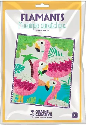 Zdjęcie produktu dla Zestaw gumowych mozaik - Flamingo