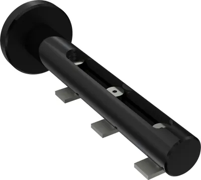 Produktbild von Interdeco Träger mit Abstand 4,5-11,5 cm / Wandhalterung für Gardinenstangen 20 mm Ø, 1-/2-/3-läufig Schwarz, Typ Siteno