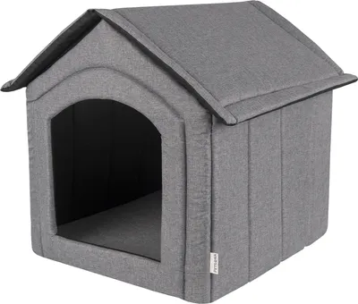 Produktbild von Petsona Hundehöhl Hundehütte Faltbare Mit Herausnehmbarem Dach Hundehaus Hundebett Katzenbett Haustierbett Schlafplatz Größe XXL, Grau