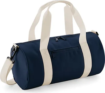 Image de BagBase BG140S | Mini Barrel Bag / 40 x 20 x 20 cm - Couleur : Marine française/blanc cassé - Taille : 40 x 20 x 20 cm