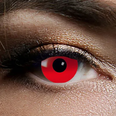 Produktbild von Kontaktlinsen Red Devil 3 Monate, Halloween Zombie Vampir, Rot