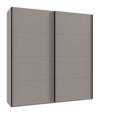 Produktbild von Schwebetürenschrank >AALST< in SAHARAGRAU - 180x208x65cm (BxHxT)