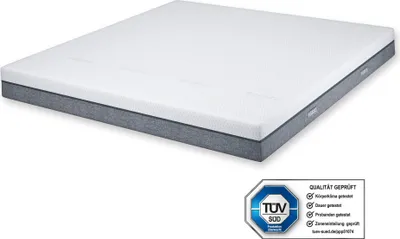 Produktbild von eazzzy Matratze Deluxe, orthopädische Visco Kaltschaummatratze H2-H3, 200x200x20 cm, 3-Schichten-System, Certipur, erhöhte Liegeposition, Boxspring-Feeling & Temperaturausgleich