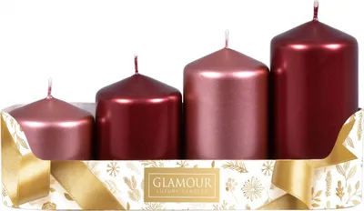 Immagine prodotto di Candele dell'Avvento Nohel Garden TIERED MIX metallo lucido d5x6/7,5/9/10,5cm