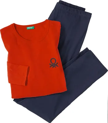 Produktbild von Benetton Herren Pyjama, atmungsaktiv