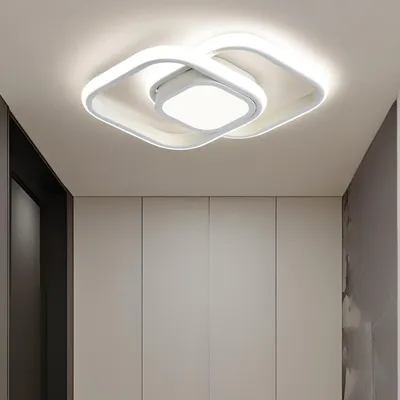 Produktbild von LED Deckenleuchte 24W Weiß Deckenlampe 4000K 2000LM Neutralweiß Quadratisch Lampe für Küche Balkon Flur Schlafzimmer Keller Ø32CM
