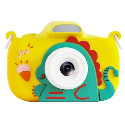 Produktbild von ZELURXX Kinderkamera, 2,4 Zoll Großbildschirm, Dual-Objektiv, HD-Videoaufnahme, 650mAh Akku, Geschenk für 3-12 Jahre, Gelb