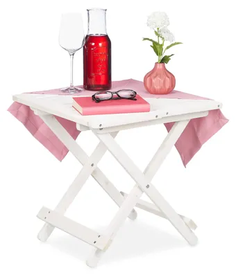 Produktbild von Weiße Klapptisch für Innen und Außen, 50x50cm