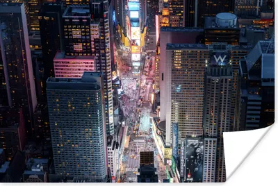 Produktbild von MuchoWow® Poster Blick von oben auf den Times Square in New York 90x60 cm - Schlafzimmer