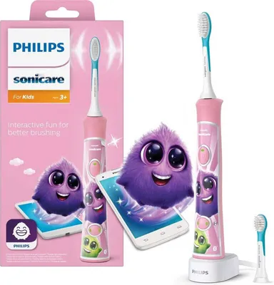 Obrázek produktu pro Philips Sonicare For Kids For Kids HX6352/42 Elektrische Schallzahnbürste - Kinder - Schallzahnbürste - Pink - 62000 Bewegungen pro Minute - LED - Ergonomisch