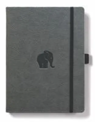 Produktbild von Dingbats A5+ Wildlife Grey Elephant Notebook - Dotted