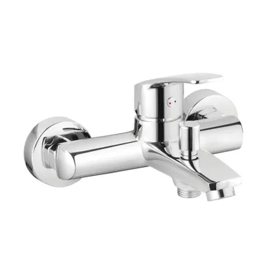Produktbild von Wannenarmatur Wandmontage Einhebelmischer Chrom 35 mm Keramikkartusche