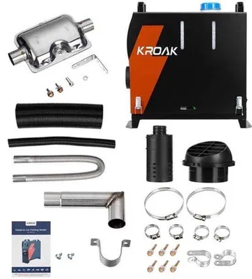 Immagine prodotto di Stufa diesel 12V 5KW - Stufa ad aria con display LCD e telecomando - Nera